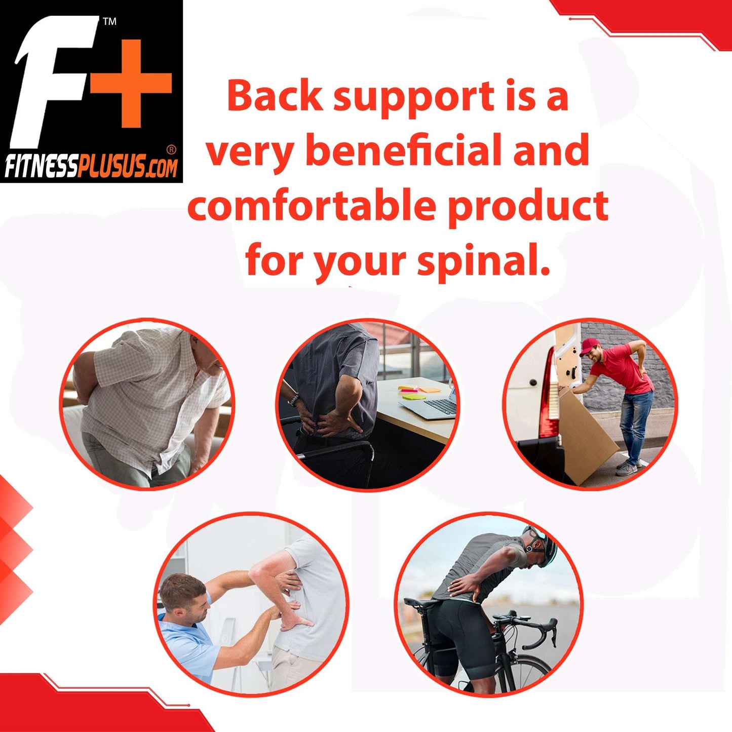 Waist & Back Support Belt – Adjustable Lumbar Brace for Pain Relief & Posture | Unisex | UAE Edition