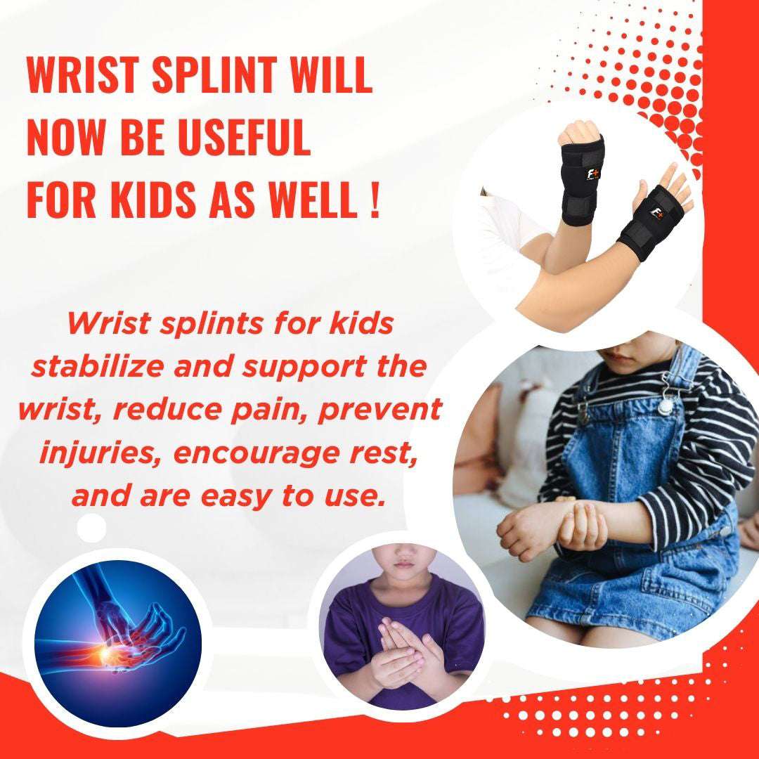 Wrist Hand Splint Pair Flexible Support Brace