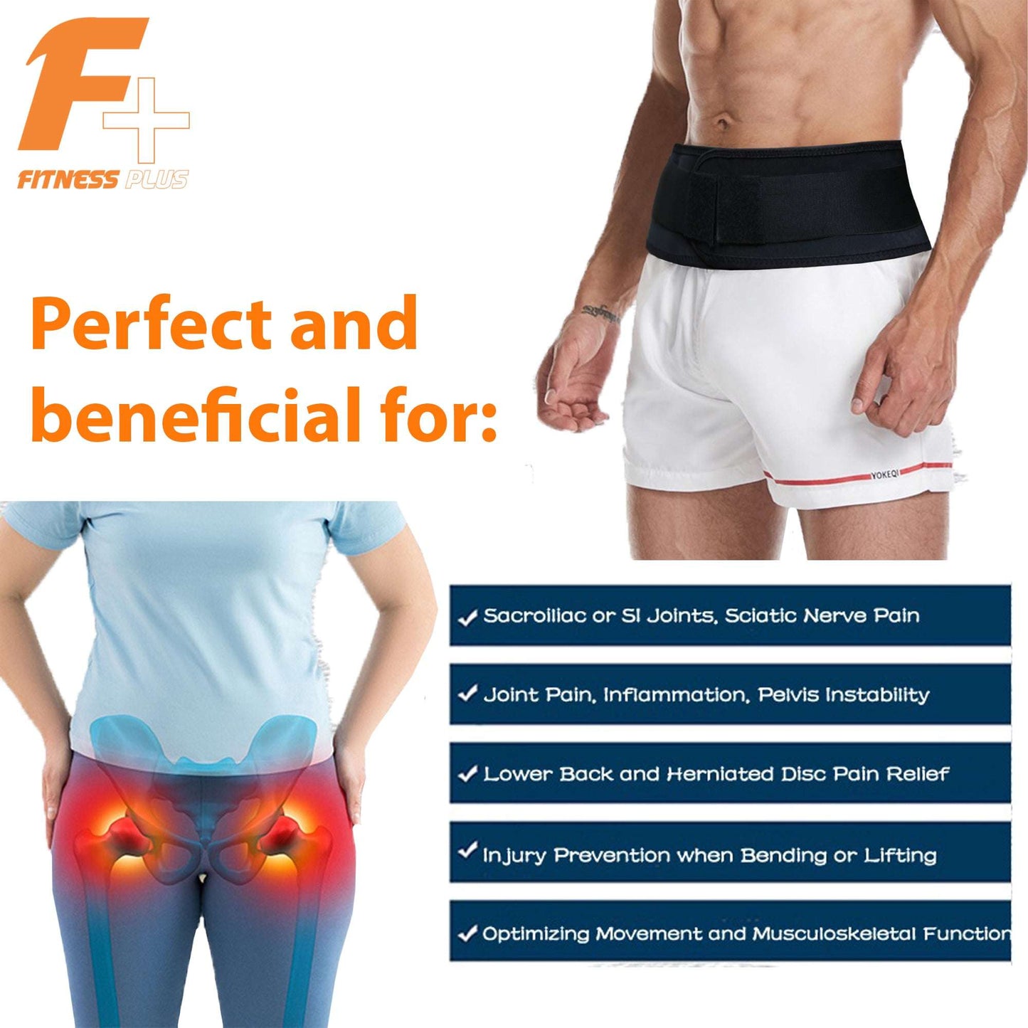 SI Belt for Lower Back & Sciatica Hip Pain Relief in UAE – Adjustable Sacroiliac Support Belt for Men & Women