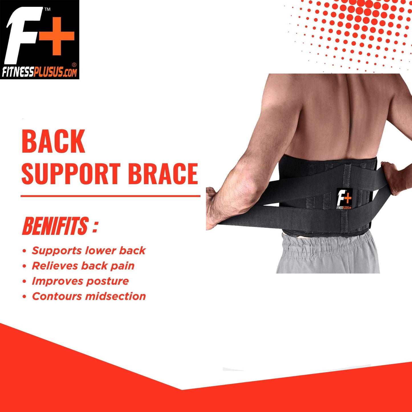 Waist & Back Support Belt – Adjustable Lumbar Brace for Pain Relief & Posture | Unisex | UAE Edition