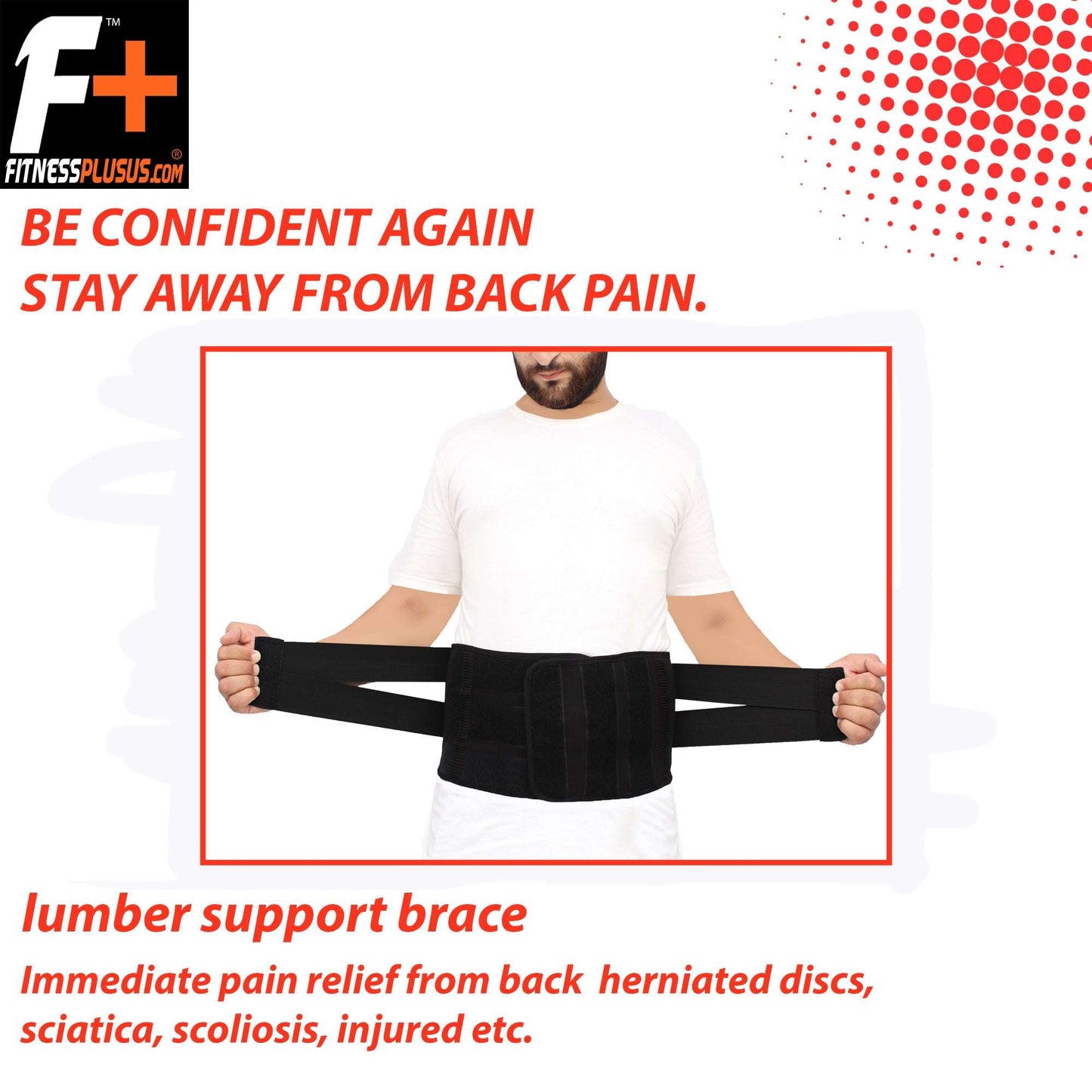 Waist & Back Support Belt – Adjustable Lumbar Brace for Pain Relief & Posture | Unisex | UAE Edition