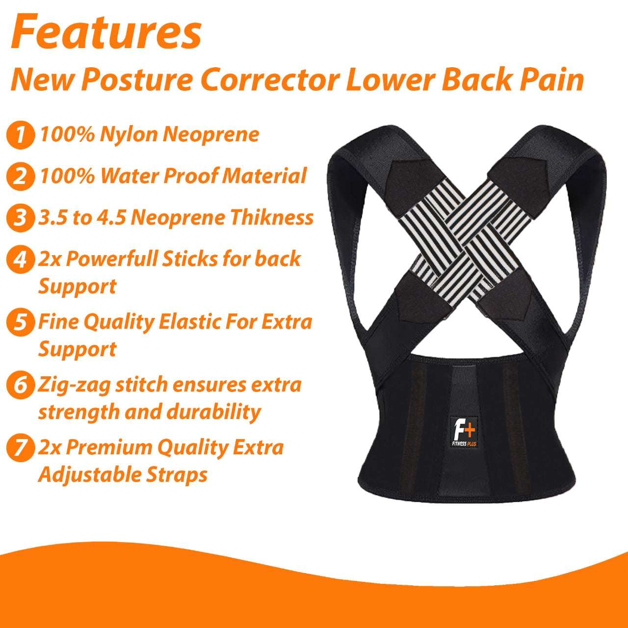 Posture Corrector Belt – Adjustable Back Support Brace for Men & Women | Spine Alignment & Lower Back Pain Relief