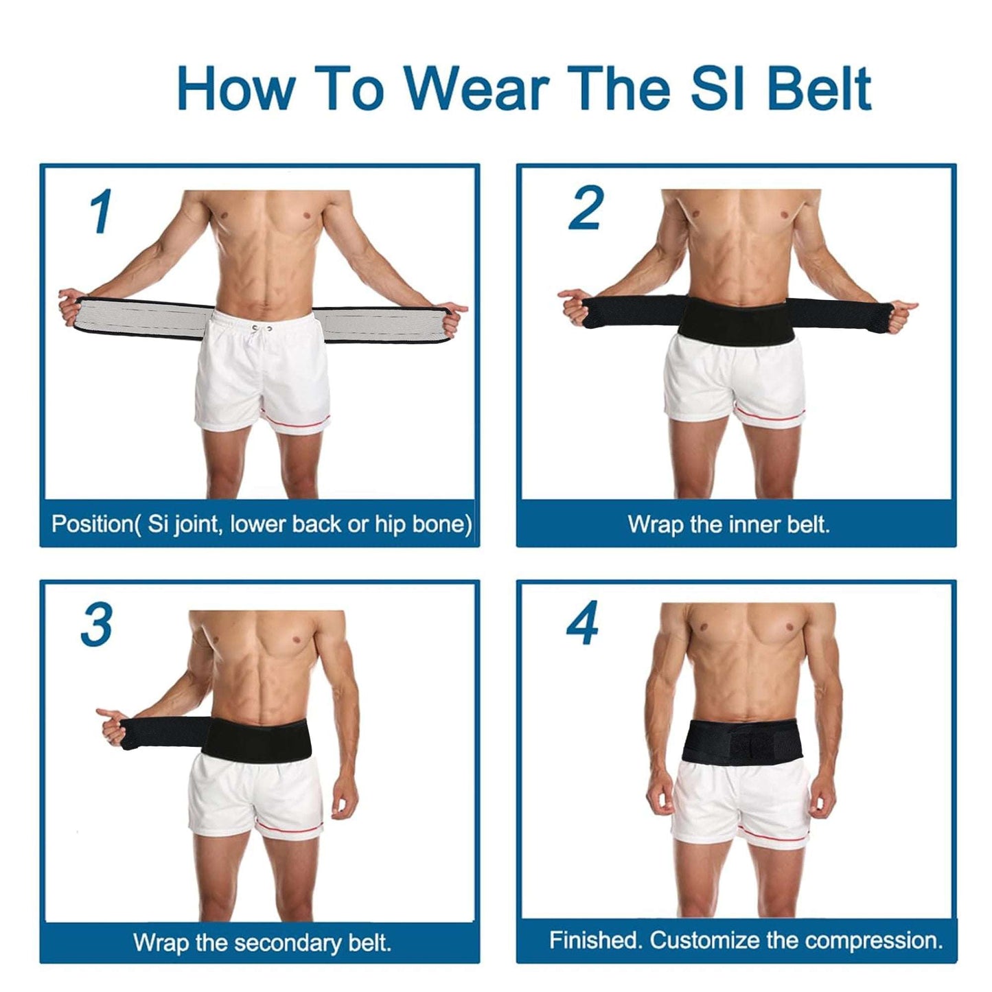 SI Belt for Lower Back & Sciatica Hip Pain Relief in UAE – Adjustable Sacroiliac Support Belt for Men & Women