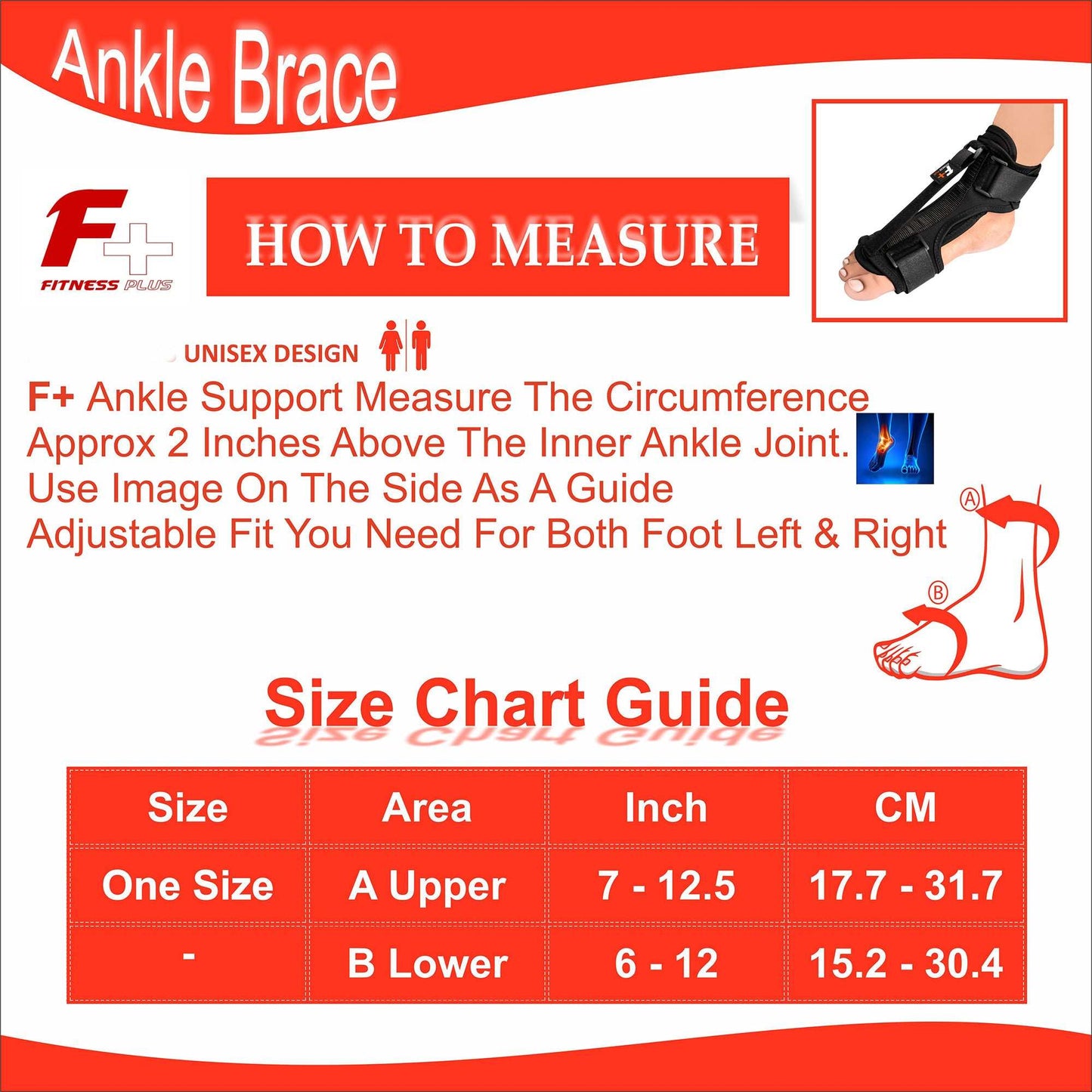 Ankle Splint Flexible Support Brace – Lightweight & Adjustable | Ideal for Sprains, Injuries & Recovery | UAE Edition