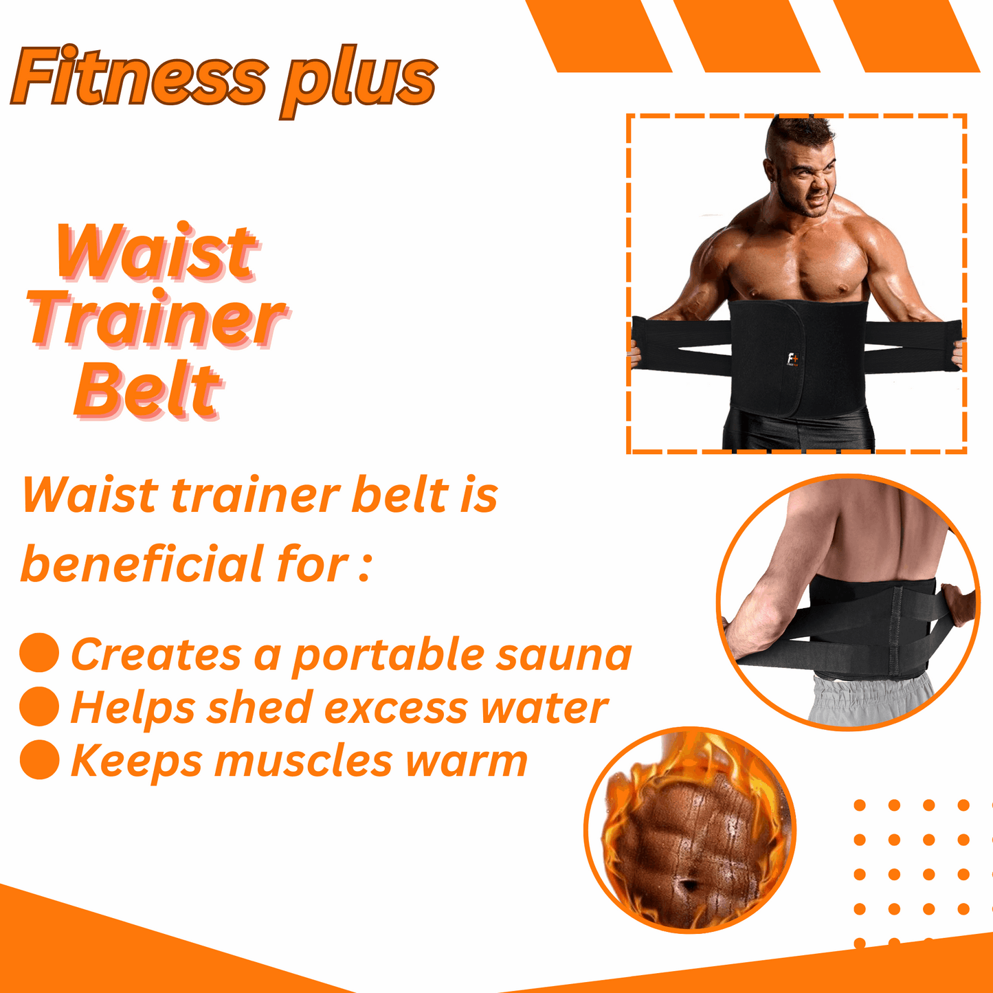 Slimming Waist Trimmer Belt for Weight Loss Men & Women & Back Support – Sweat Wrap for Gym & Workout in UAE"