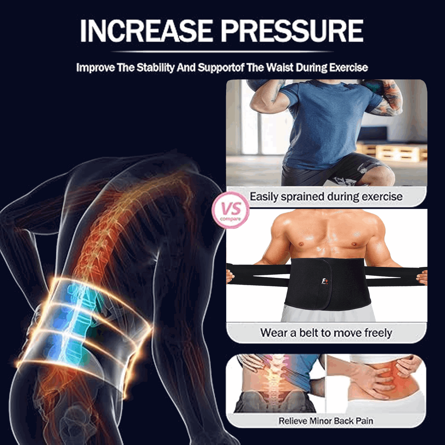 Slimming Waist Trimmer Belt for Weight Loss Men & Women & Back Support – Sweat Wrap for Gym & Workout in UAE"