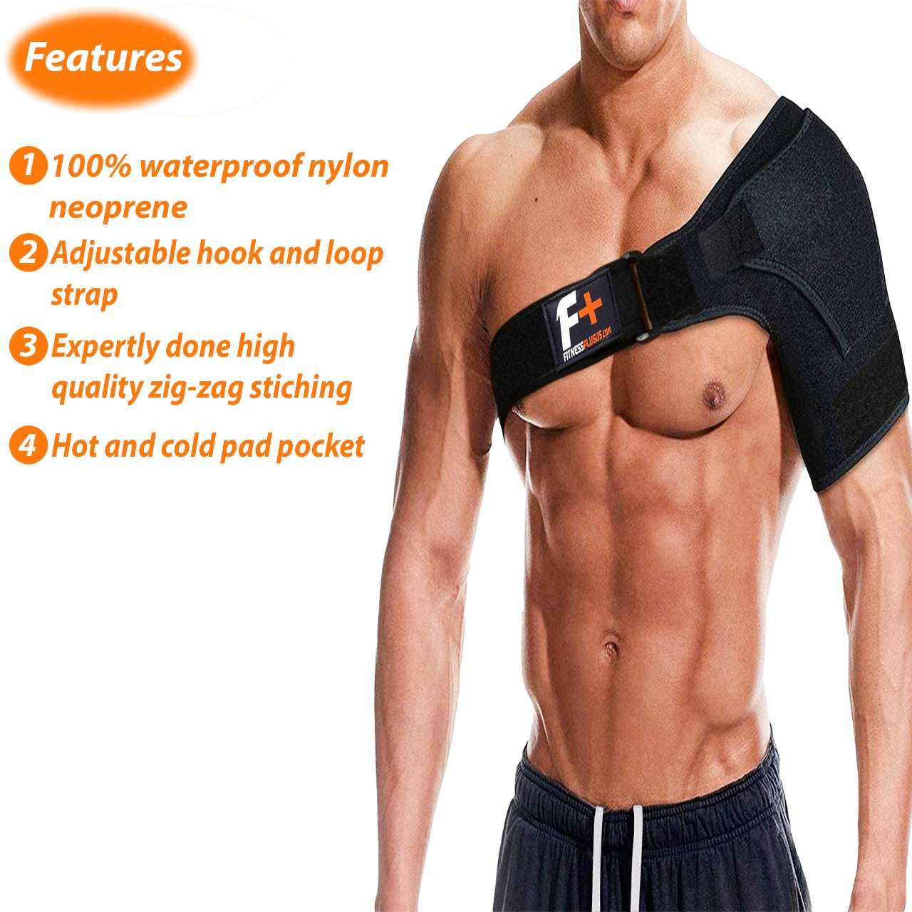 Shoulder Support Brace  – Adjustable Strap for Rotator Cuff, Dislocation & Sport Gym Injury Recovery"